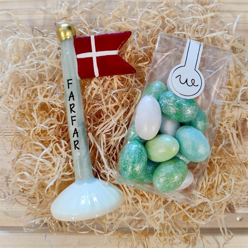 Lille gave med chokolade til Farfar