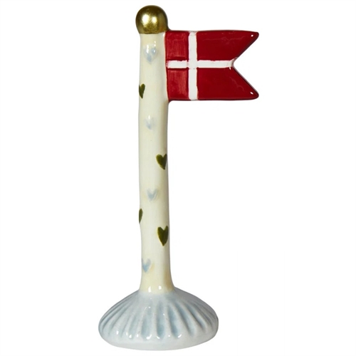 Flag med hjerter grøn 14 cm