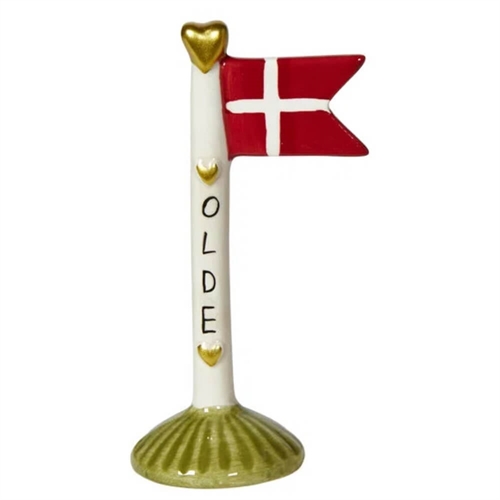Flag OLDE - Grøn H: 14cm