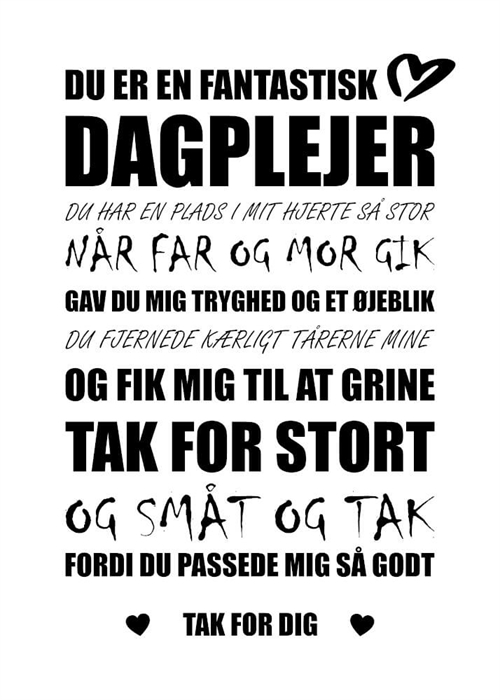 Dagplejer - 15x21 cm