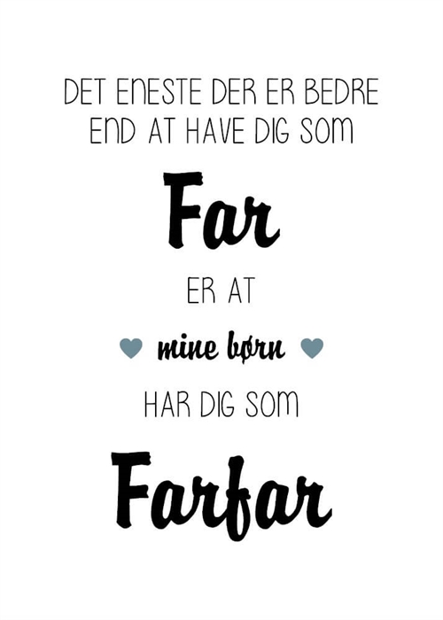 Farfar og mine børn - 21x30 cm