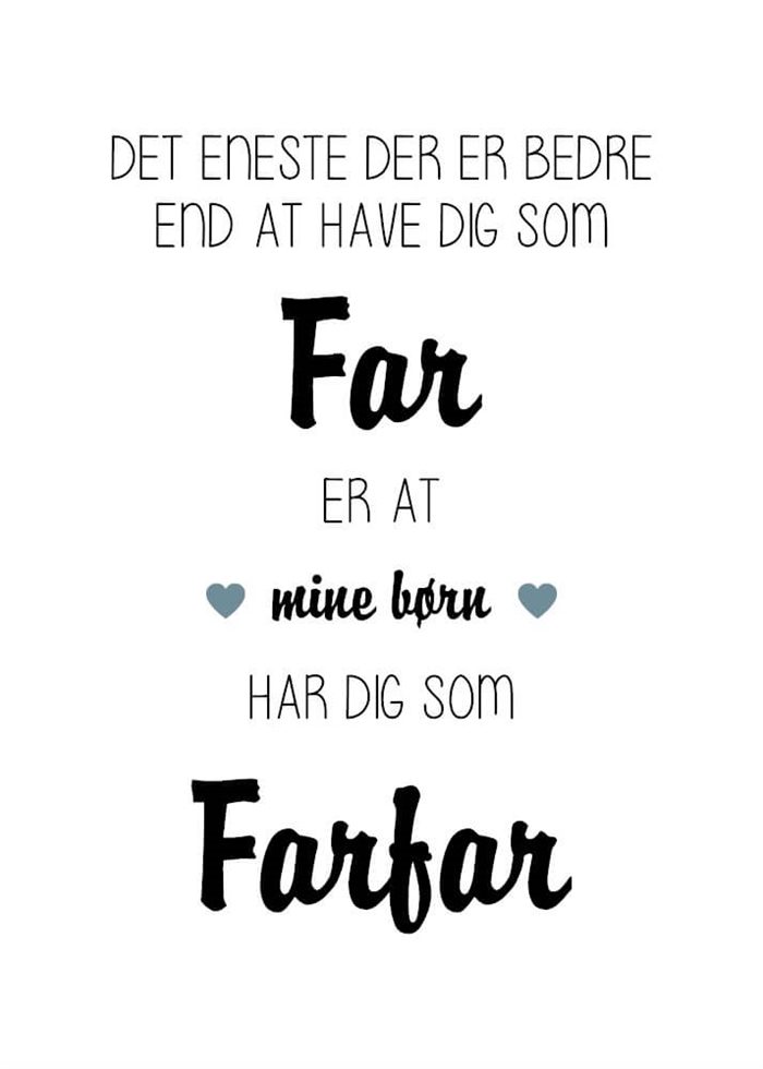 Farfar og mine børn - 21x30 cm