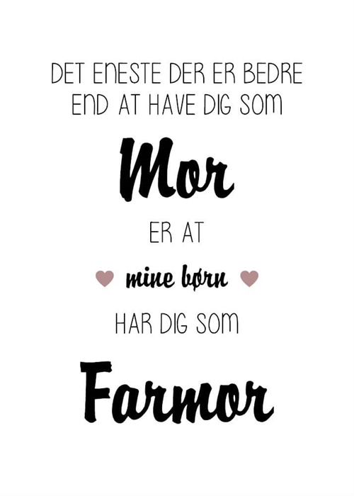 Farmor og mine børn - 15x21 cm