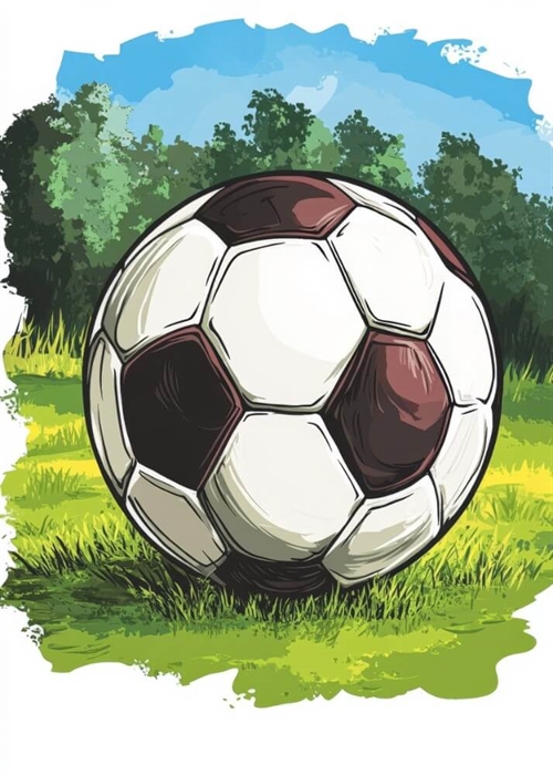 Fodbold - 30x40 cm
