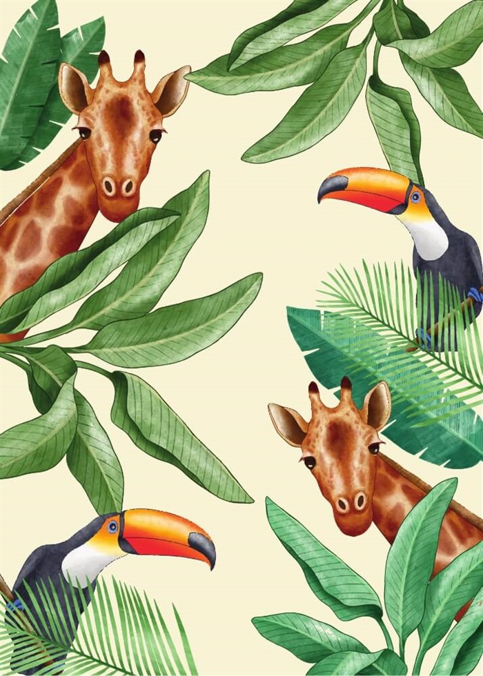 Tropical Giraf  - 30x40 cm