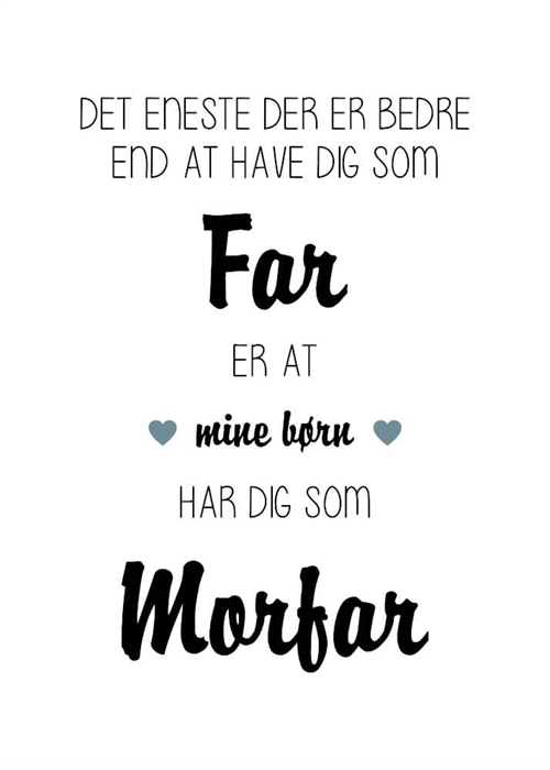 Morfar og mine børn - 21x30 cm