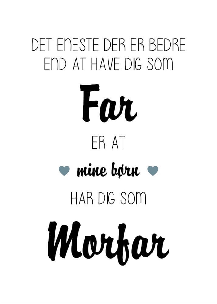 Morfar og mine børn - 21x30 cm
