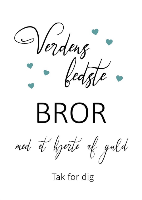 Tak for dig bror - 15x21cm