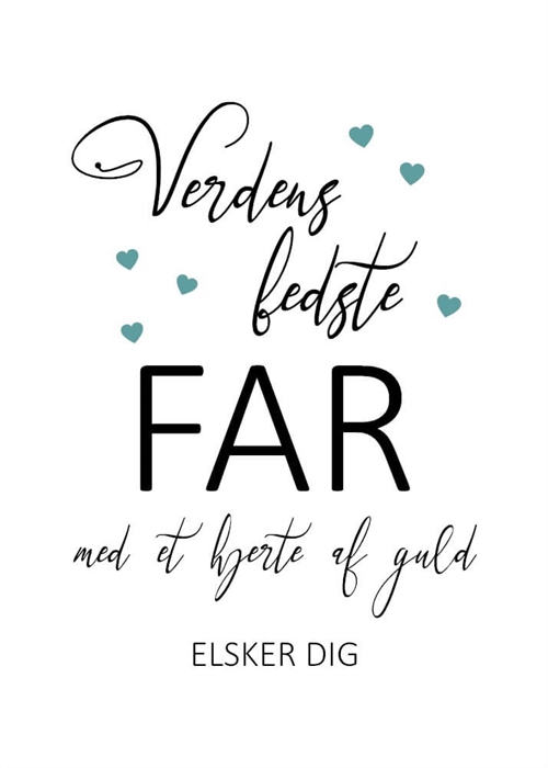 Verdens bedste far - 21x30 cm