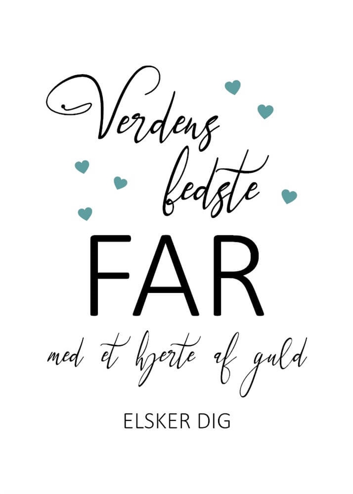 Verdens bedste far - 21x30 cm