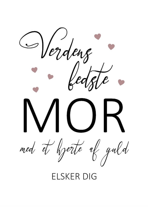 Verdens bedste mor - 21x30 cm