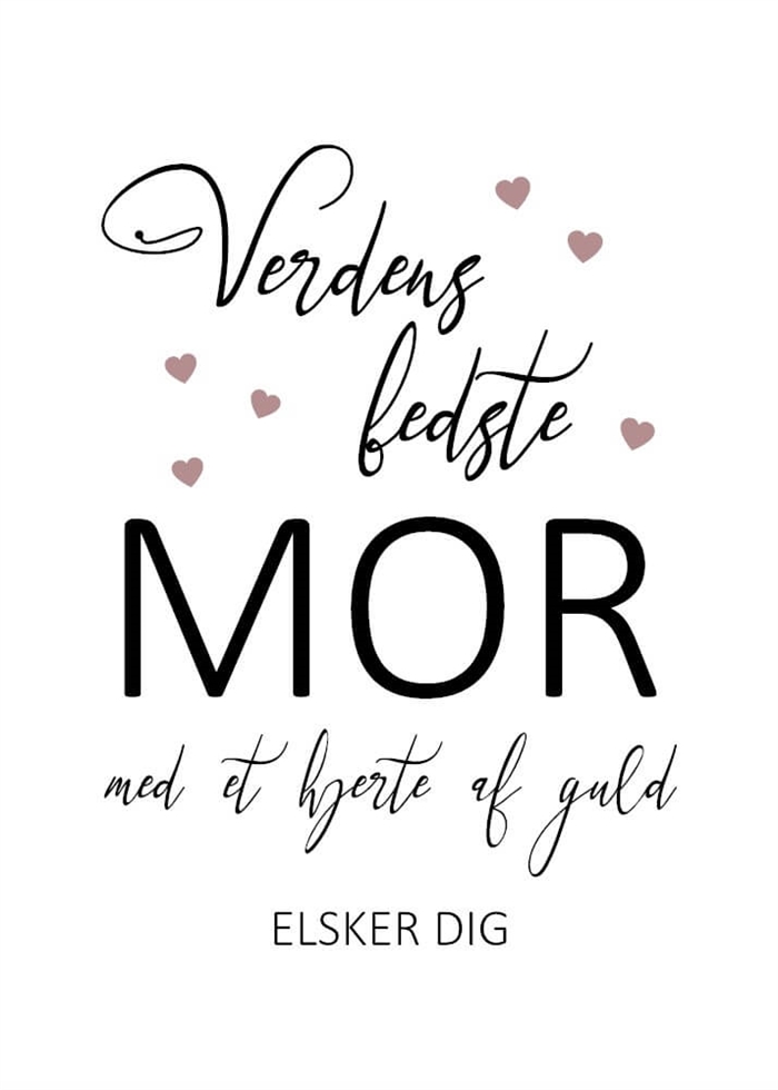 Verdens bedste mor - 21x30 cm