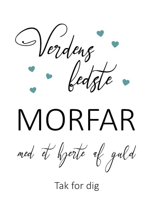 Tak for dig morfar - 15x21cm