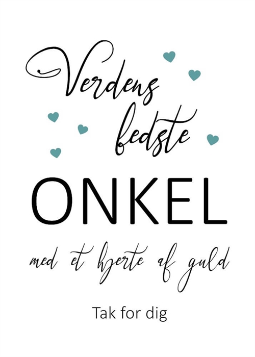 Tak for dig onkel - 15x21cm