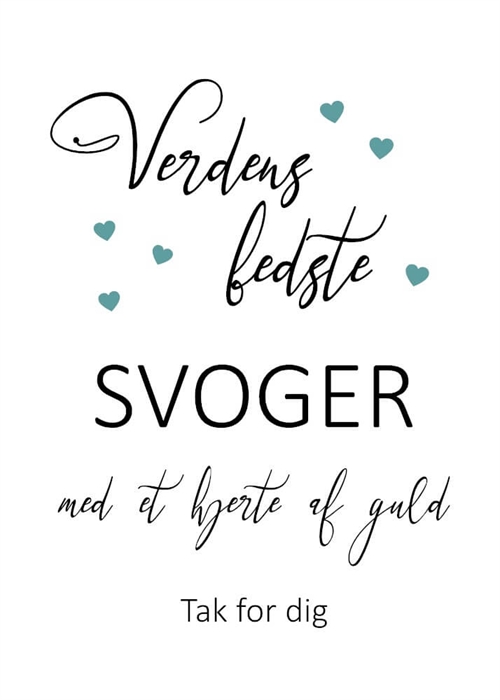 Tak for dig svoger - 15x21cm