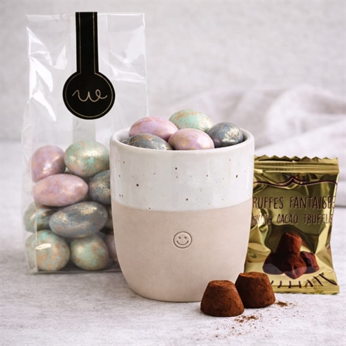 Smiley krus med chokolade