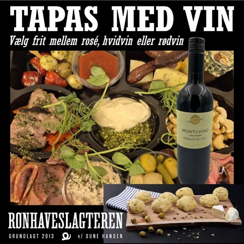 TAPAS MED BRØD & VIN (Til 2 personer)