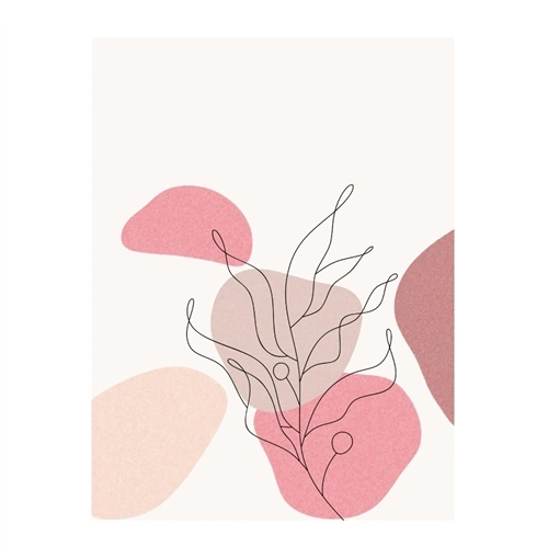 Plakat - Abstract line flower 1