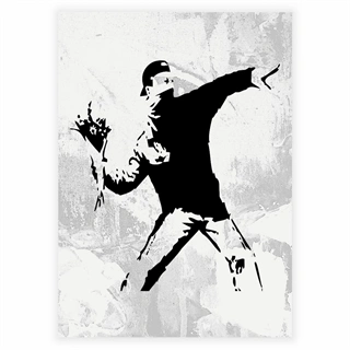 Banksy - Blomster aktivist Plakat