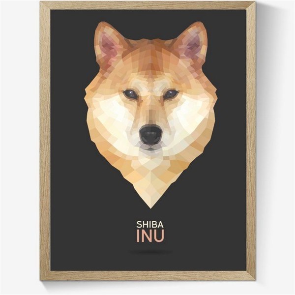 Geometrisk Shiba hund Køb denne plakat online hos Sohu