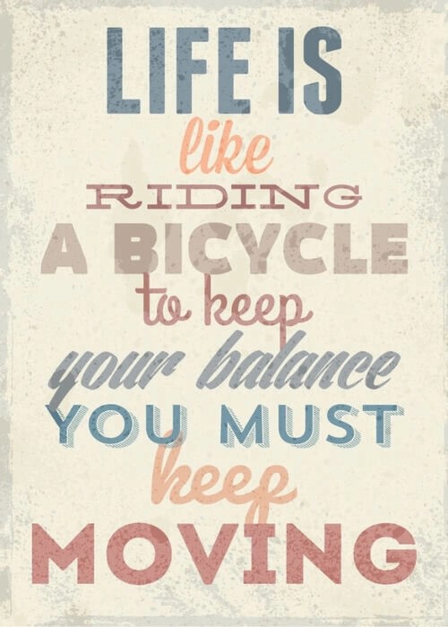 Plakat - Life is like riding a bicycle