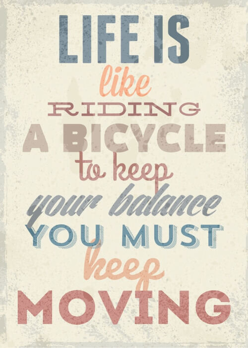 Plakat - Life is like riding a bicycle