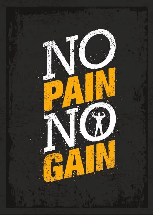 Plakat - No pain and no gain