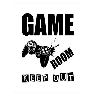 Plakat - Game Room Keep Out Controller