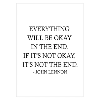 John Lennon - Everything will be Okay - plakat
