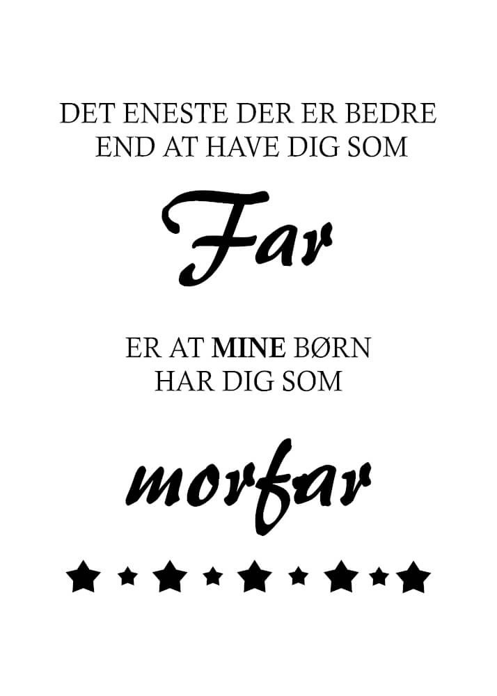 Plakat - Far med valgfri bedstefædre