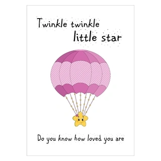 Børneplakat Twinkle little star 