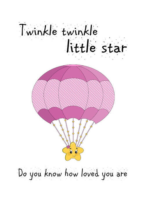 Børneplakat Twinkle little star 