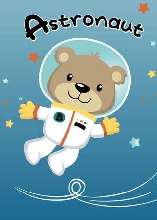 Plakat - Astronaut Bear