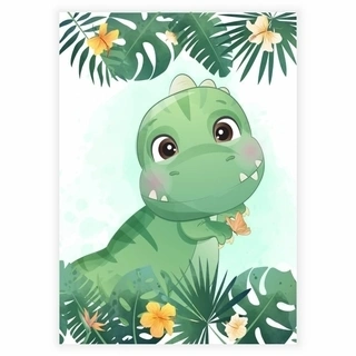 Plakat - Grøn Dino