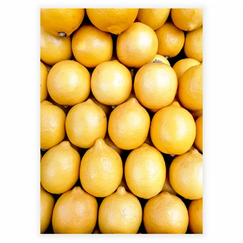 Plakat med citroner. Perfekt som køkkenplakat