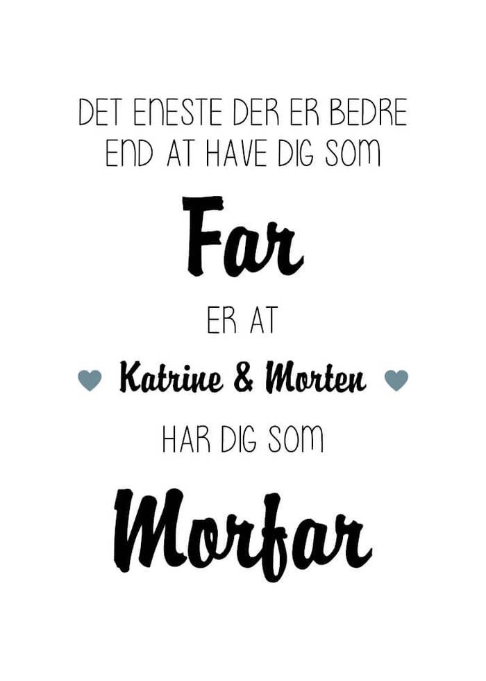 Morfar Plakat med personlig navn(e) på