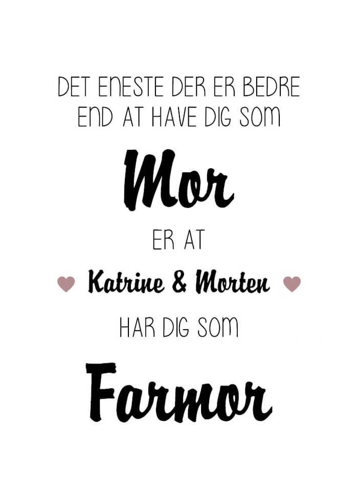 Farmor Plakat med personlig navn(e) på