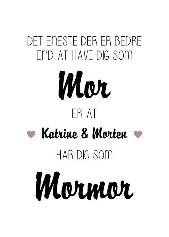 Mormor Plakat med personlig navn(e) på