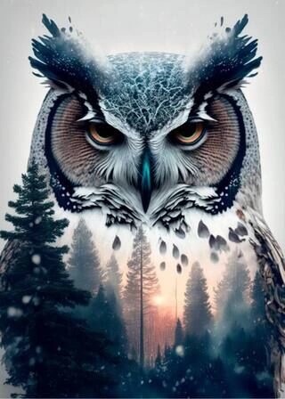 Plakat Owl in the forrest