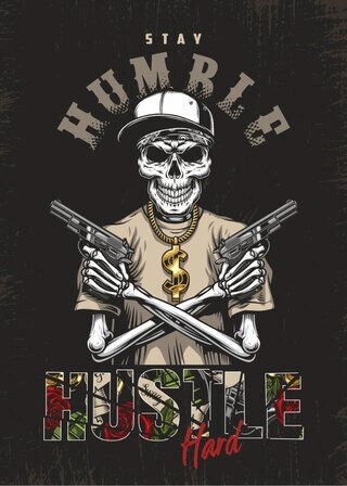 Illustration Stay Humble Huster