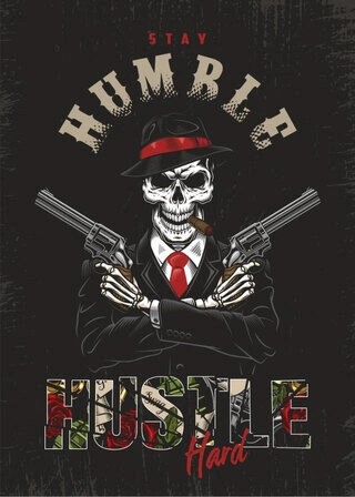 Illustration Stay Humble Huster hard