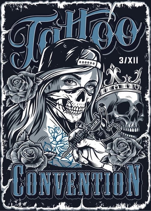 Tattoo Convention Skull - Plakat