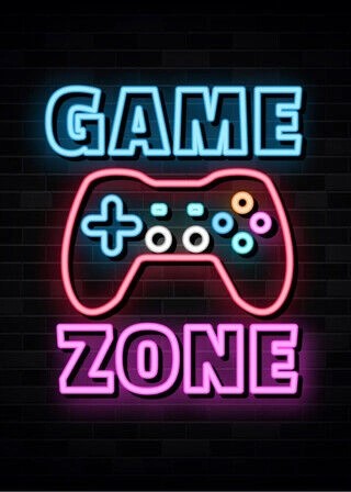 Game Zone Neon Plakat