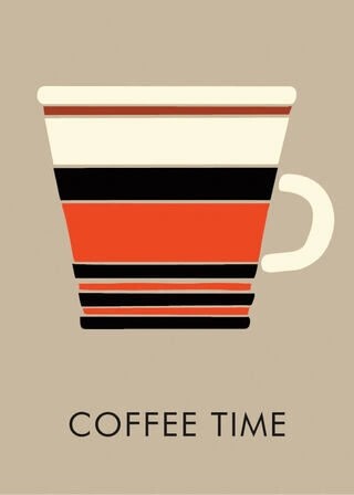 Coffee cup time - Plakat