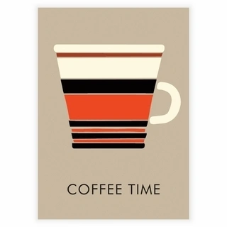 Coffee cup time - Plakat