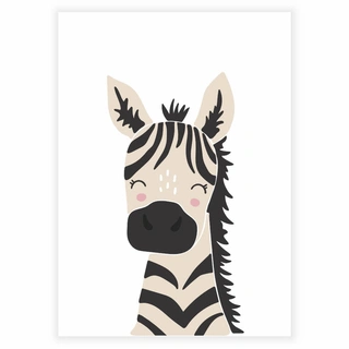 Zebra - Børneplakat