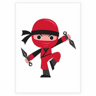 Rød Ninja 2 - Børneplakat