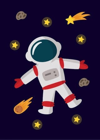 Astronaut i rummet - Plakat