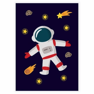 Astronaut i rummet - Plakat