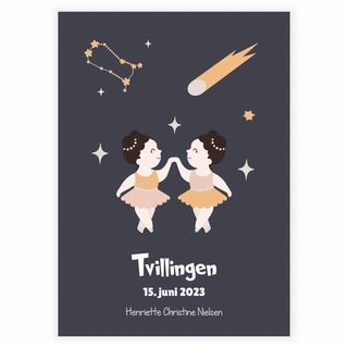 Personlig Stjernetegn Tvillingen - Plakat